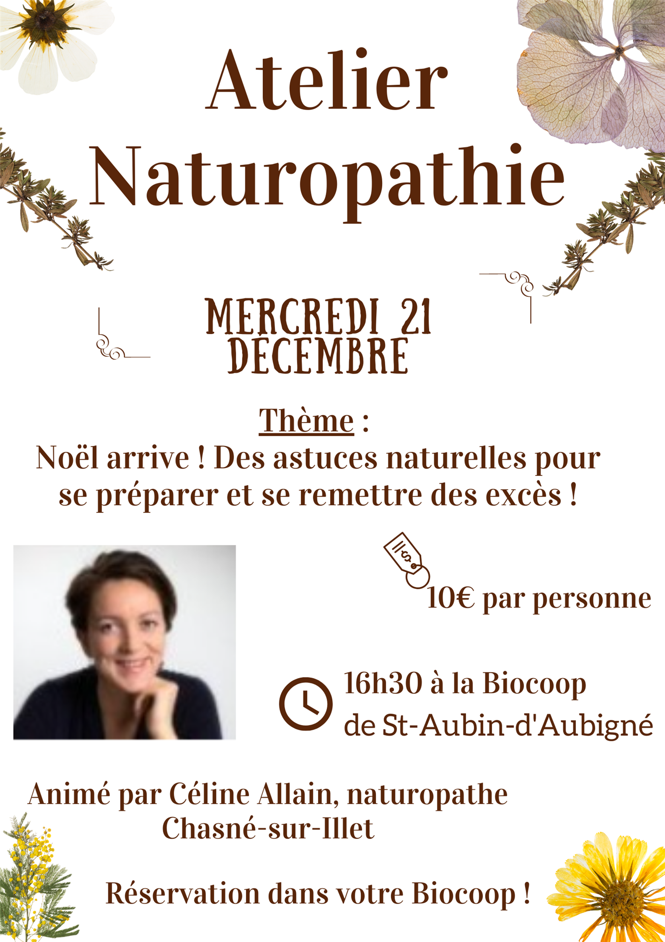 Atelier Naturopathie - La préparation de Noël