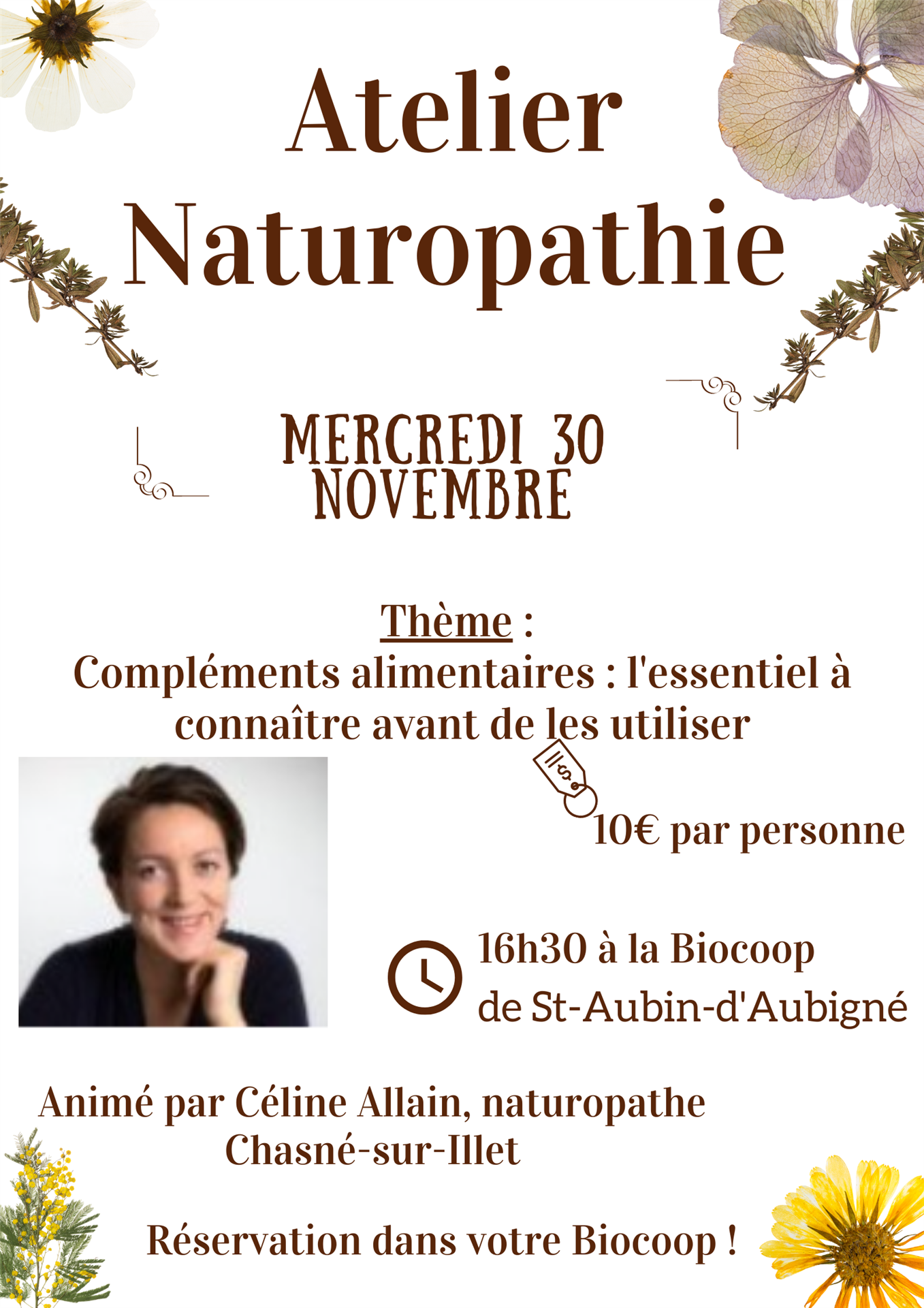 Atelier Naturopathie - Les compléments alimentaires