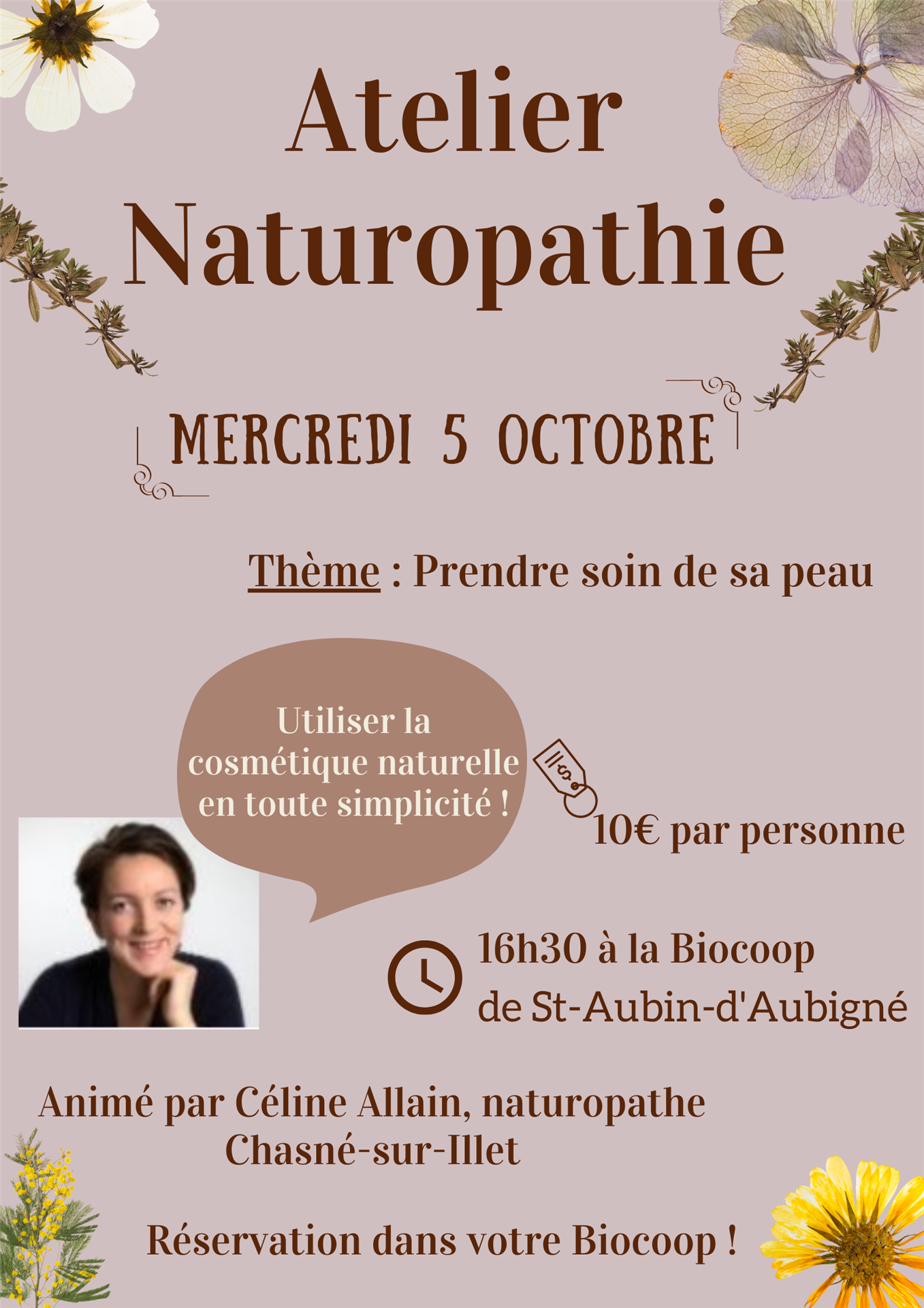 Atelier Naturopathie - Prendre soin de sa peau